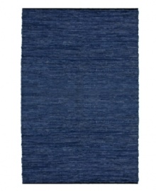 Present your home with gorgeous color, impeccable texture and striking design with the Matador area rug. Crafted in India, it features durable leather strips that are hand-woven in a cotton foundation to create a combination of supreme durability and aesthetically pleasing design.