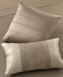 A modern stitch pattern makes the Wide Stripe Bronze quilted pillow from Hotel Collection thoroughly intriguing. Rooted in simplicity, yet exquisitely detailed, this pillow is a sophisticated addition to the Wide Stripe Bronze bedding ensemble. Reverses to solid. A modern stitch pattern makes the Wide Stripe Bronze quilted pillow from Hotel Collection thoroughly intriguing. Rooted in simplicity, yet exquisitely detailed, this pillow is a sophisticated addition to the Wide Stripe Bronze bedding ensemble. Reverses to solid.