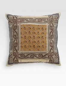 A luxurious accent pillow rendered in plush, hand-embroidered velvet with a French-inspired paisley design.Zip closure18 squareCottonPolyfillDry cleanImported A luxurious accent pillow rendered in plush, hand-embroidered velvet with a French-inspired paisley design.Zip closure18 squareCottonPolyfillDry cleanImported