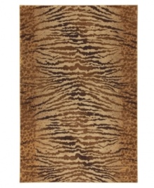 Call of the wild. A captivating animal print enlivens your space, creating an exotic backdrop for your contemporary decor. Boldly modern, this dramatic area rug from Karastan is woven from 2-ply nylon pile, ensuring easy care and long-lasting wear. Call of the wild. A captivating animal print enlivens your space, creating an exotic backdrop for your contemporary decor. Boldly modern, this dramatic area rug from Karastan is woven from 2-ply nylon pile, ensuring easy care and long-lasting wear.