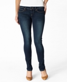 In a fabulous fit, these Levi's® Demi Skinny jeans feature a dark wash for a classically chic look! In a fabulous fit, these Levi's® Demi Skinny jeans feature a dark wash for a classically chic look!