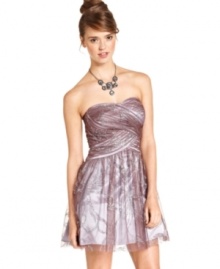 Tulle and glitter and pleats combine on this dress from Hailey Logan -- and create a confection of girlish, party style! Tulle and glitter and pleats combine on this dress from Hailey Logan -- and create a confection of girlish, party style!