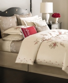 Rich with home-spun charm, this quilted sham from Martha Stewart Collection features allover quilting beautifully accented with touches of floral embroidery. Also features zipper closure; 100% cotton. Rich with home-spun charm, this quilted sham from Martha Stewart Collection features allover quilting beautifully accented with touches of floral embroidery. Also features zipper closure; 100% cotton.
