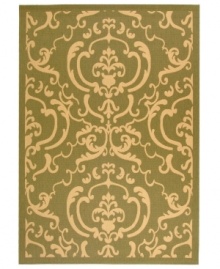 Safavieh takes classic beauty outside of the home with this elegant rug, created with a specially designed sisal weave. In attractive olive and beige colorways, this beautiful piece makes the most of any outdoor patio, porch or balcony. (Clearance) Safavieh takes classic beauty outside of the home with this elegant rug, created with a specially designed sisal weave. In attractive olive and beige colorways, this beautiful piece makes the most of any outdoor patio, porch or balcony. (Clearance)