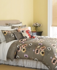 Wake up to a garden in bloom with Martha Stewart Collection's Pastel Poppies duvet cover set. Bright watercolor blossoms accent carefree floral sketches and stencils for a look that appeals to your artistic sensibility. The duvet cover reverses to a stencil print. Wake up to a garden in bloom with Martha Stewart Collection's Pastel Poppies duvet cover set. Bright watercolor blossoms accent carefree floral sketches and stencils for a look that appeals to your artistic sensibility. The duvet cover reverses to a stencil print.