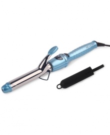 Curl away! Get luscious curls with this titanium styling iron from Revlon, featuring titanium technology for long-lasting curls all day long with less frizz, quick heat-up and 30 heat settings for styling versatility. Heat protective glove included. Curl away! Get luscious curls with this titanium styling iron from Revlon, featuring titanium technology for long-lasting curls all day long with less frizz, quick heat-up and 30 heat settings for styling versatility. Heat protective glove included.
