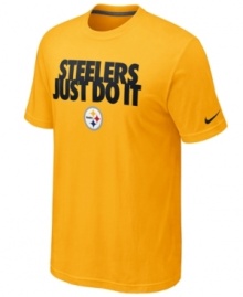 No frills. Let everyone know your Pittsburgh Steelers are ready to take care of football business with this graphic t-shirt from Nike.