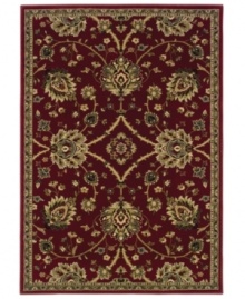 The bold and the beautiful! With lush blooms and a rich cabernet shade, this plush rug from the St. Lawrence collection offers a perfectly modern take on traditionally elegant styling. Crafted of durable polypropylene for years of long-lasting beauty.