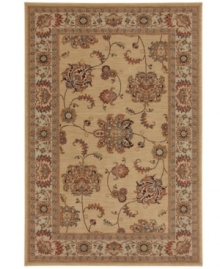 A naturalistic bordered motif teeming with warm earth tones imparts a decidedly elegant allure. Beautifully detailed, this sumptuously soft area rug from Karastan is woven from two-ply nylon pile, ensuring long-lasting wear even in high-traffic areas. A naturalistic bordered motif teeming with warm earth tones imparts a decidedly elegant allure. Beautifully detailed, this sumptuously soft area rug from Karastan is woven from two-ply nylon pile, ensuring long-lasting wear even in high-traffic areas.