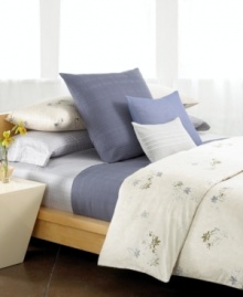A dobby design of small diamonds brings intriguing texture to this solid Calvin Klein bedskirt in pure combed cotton. Coordinates with the Rhone bedding collection. A dobby design of small diamonds brings intriguing texture to this solid Calvin Klein bedskirt in pure combed cotton. Coordinates with the Rhone bedding collection.