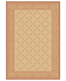 Make your patio more fashionable with this sophisticated rug from Safavieh. Designed for both indoor and outdoor environments, this welcoming piece adds warmth to any space. (Clearance)
