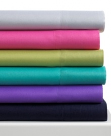 Sleep snug in the rich color and texture of this Microfiber Solid sheet set. Bold pops of color outfit your bed in totally modern style while soft polyester microfiber finishes the set with a smooth and comfortable feel. Sleep snug in the rich color and texture of this Microfiber Solid sheet set. Bold pops of color outfit your bed in totally modern style while soft polyester microfiber finishes the set with a smooth and comfortable feel.