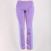 The brushed fabric inside these women's track pants make for a super comfortable fit. Featuring and elasticized waist with drawcord, pin-tucking on legs, front zip pockets, & ankle zips. 100% Polyester Tricot. Machine wash. Imported. The brushed fabric inside these women's track pants make for a super comfortable fit. Featuring and elasticized waist with drawcord, pin-tucking on legs, front zip pockets, & ankle zips. 100% Polyester Tricot. Machine wash. Imported.