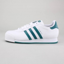 The classic women's Samoa silhouette has been revamped for the 21st century. These adidas Originals Samoa shoes feature a full grain leather upper, eye-catching contrast 3-Stripes and a Trefoil-pattern outsole for a mean grip. The classic women's Samoa silhouette has been revamped for the 21st century. These adidas Originals Samoa shoes feature a full grain leather upper, eye-catching contrast 3-Stripes and a Trefoil-pattern outsole for a mean grip.