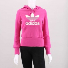 This classic women's adidas Originals Trefoil Logo Hoodie is made of comfortable fleece with a drawcord hood, a kangaroo pocket and an outsize logo. The pullover hoodie also features extra-long cuffs and hem for feminine style. This classic women's adidas Originals Trefoil Logo Hoodie is made of comfortable fleece with a drawcord hood, a kangaroo pocket and an outsize logo. The pullover hoodie also features extra-long cuffs and hem for feminine style.