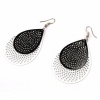 Black and White Stylish Water Drop Earrings. Christmas Shopping, 4% off plus free Christmas Stocking and Christmas Hat!