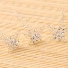 12pcs Shining Alloy Rhinestone Butterfly Hair Pins. Christmas Shopping, 4% off plus free Christmas Stocking and Christmas Hat!